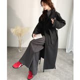 360度上品魅せ。衿2way比翼スタンドウール調ステンカラーコート(ロング丈) | Classical Elf | 詳細画像20