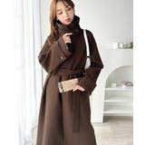 360度上品魅せ。衿2way比翼スタンドウール調ステンカラーコート(ロング丈) | Classical Elf | 詳細画像27