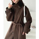 360度上品魅せ。衿2way比翼スタンドウール調ステンカラーコート(ロング丈) | Classical Elf | 詳細画像30