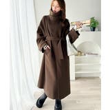 360度上品魅せ。衿2way比翼スタンドウール調ステンカラーコート(ロング丈) | Classical Elf | 詳細画像31