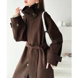 360度上品魅せ。衿2way比翼スタンドウール調ステンカラーコート(ロング丈) | Classical Elf | 詳細画像32