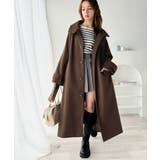 360度上品魅せ。衿2way比翼スタンドウール調ステンカラーコート(ロング丈) | Classical Elf | 詳細画像35