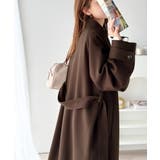 360度上品魅せ。衿2way比翼スタンドウール調ステンカラーコート(ロング丈) | Classical Elf | 詳細画像36