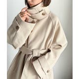 360度上品魅せ。衿2way比翼スタンドウール調ステンカラーコート(ロング丈) | Classical Elf | 詳細画像1