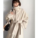 360度上品魅せ。衿2way比翼スタンドウール調ステンカラーコート(ロング丈) | Classical Elf | 詳細画像2