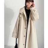 360度上品魅せ。衿2way比翼スタンドウール調ステンカラーコート(ロング丈) | Classical Elf | 詳細画像3