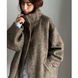 ベーシックとトレンドを両立。MIXシャギー比翼スタンドネックミドル丈コクーンスリ… | Classical Elf  | 詳細画像9 