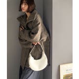 ベーシックとトレンドを両立。MIXシャギー比翼スタンドネックミドル丈コクーンスリ… | Classical Elf  | 詳細画像15 