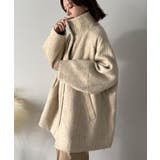 ベーシックとトレンドを両立。MIXシャギー比翼スタンドネックミドル丈コクーンスリ… | Classical Elf  | 詳細画像22 