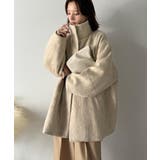 ベーシックとトレンドを両立。MIXシャギー比翼スタンドネックミドル丈コクーンスリ… | Classical Elf  | 詳細画像23 