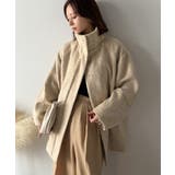 ベーシックとトレンドを両立。MIXシャギー比翼スタンドネックミドル丈コクーンスリ… | Classical Elf  | 詳細画像24 