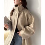 ベーシックとトレンドを両立。MIXシャギー比翼スタンドネックミドル丈コクーンスリ… | Classical Elf  | 詳細画像28 