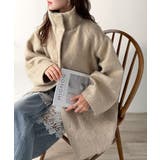 ベーシックとトレンドを両立。MIXシャギー比翼スタンドネックミドル丈コクーンスリ… | Classical Elf  | 詳細画像30 