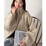 ベーシックとトレンドを両立。MIXシャギー比翼スタンドネックミドル丈コクーンスリ… | Classical Elf  | 詳細画像33 