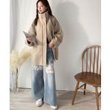 ベーシックとトレンドを両立。MIXシャギー比翼スタンドネックミドル丈コクーンスリ… | Classical Elf  | 詳細画像34 