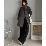 ベーシックとトレンドを両立。MIXシャギー比翼スタンドネックミドル丈コクーンスリ… | Classical Elf  | 詳細画像2 