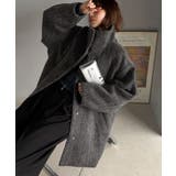 ベーシックとトレンドを両立。MIXシャギー比翼スタンドネックミドル丈コクーンスリ… | Classical Elf  | 詳細画像3 