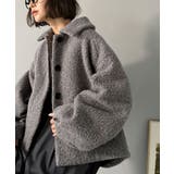 ボリューム感と抜け感の絶妙バランス。コクーン襟付きボアコート | Classical Elf  | 詳細画像25 