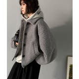 ボリューム感と抜け感の絶妙バランス。コクーン襟付きボアコート | Classical Elf  | 詳細画像30 