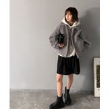 ボリューム感と抜け感の絶妙バランス。コクーン襟付きボアコート | Classical Elf  | 詳細画像32 