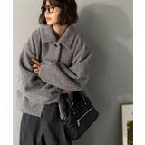 ボリューム感と抜け感の絶妙バランス。コクーン襟付きボアコート | Classical Elf  | 詳細画像33 