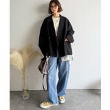 きちんと見えるのに、かたくない。袖タックダブルボタンテーラードジャケット（長袖） | Classical Elf  | 詳細画像7 