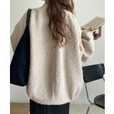 たっぽりコクーンシルエットでちょこっとガーリー見せ。ノーカラーコクーンボアコート… | Classical Elf  | 詳細画像7 