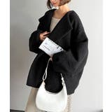 たっぽりコクーンシルエットでちょこっとガーリー見せ。ノーカラーコクーンボアコート… | Classical Elf  | 詳細画像8 