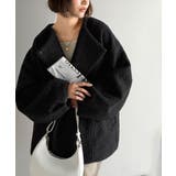 たっぽりコクーンシルエットでちょこっとガーリー見せ。ノーカラーコクーンボアコート… | Classical Elf  | 詳細画像13 