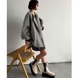 たっぽりコクーンシルエットでちょこっとガーリー見せ。ノーカラーコクーンボアコート… | Classical Elf  | 詳細画像21 