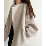 たっぽりコクーンシルエットでちょこっとガーリー見せ。ノーカラーコクーンボアコート… | Classical Elf  | 詳細画像2 