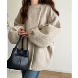 たっぽりコクーンシルエットでちょこっとガーリー見せ。ノーカラーコクーンボアコート… | Classical Elf  | 詳細画像5 