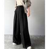 ブラック | 美脚も、こなれ感も！一本で叶う♪大人のワイドパンツ。ベルテッドワイドイージースラ… | Classical Elf 