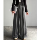 杢チャコール | 美脚も、こなれ感も！一本で叶う♪大人のワイドパンツ。ベルテッドワイドイージースラ… | Classical Elf 