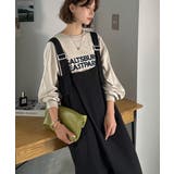 ブラック | 着回し自在な2way仕様◎デザインベルトラップサロペット(セットアップ可) | Classical Elf