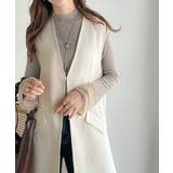 アイボリー | 足し算でファッションを楽しむ♪大人のレイヤードアイテム。フラップポケット付きロン… | Classical Elf 