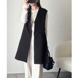 ブラック | 足し算でファッションを楽しむ♪大人のレイヤードアイテム。フラップポケット付きロン… | Classical Elf 