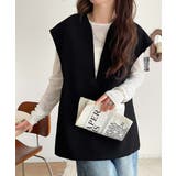 大人の抜け感スタイル◎ディープキーネックベスト(セットアップ可能) | Classical Elf  | 詳細画像8 