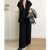 大人の抜け感スタイル◎ディープキーネックベスト(セットアップ可能) | Classical Elf  | 詳細画像12 