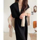 大人の抜け感スタイル◎ディープキーネックベスト(セットアップ可能) | Classical Elf  | 詳細画像14 