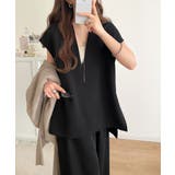 大人の抜け感スタイル◎ディープキーネックベスト(セットアップ可能) | Classical Elf  | 詳細画像15 