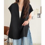 大人の抜け感スタイル◎ディープキーネックベスト(セットアップ可能) | Classical Elf  | 詳細画像18 