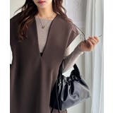 大人の抜け感スタイル◎ディープキーネックベスト(セットアップ可能) | Classical Elf  | 詳細画像21 