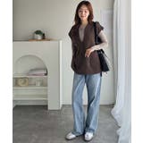 大人の抜け感スタイル◎ディープキーネックベスト(セットアップ可能) | Classical Elf  | 詳細画像25 