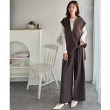 大人の抜け感スタイル◎ディープキーネックベスト(セットアップ可能) | Classical Elf  | 詳細画像28 