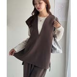 大人の抜け感スタイル◎ディープキーネックベスト(セットアップ可能) | Classical Elf  | 詳細画像31 