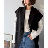 秋コーデの入り口にぴったりの一品。テーラードダブルジレベスト(セットアップ可能) | Classical Elf  | 詳細画像14 