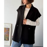 秋コーデの入り口にぴったりの一品。テーラードダブルジレベスト(セットアップ可能) | Classical Elf  | 詳細画像15 