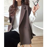 秋コーデの入り口にぴったりの一品。テーラードダブルジレベスト(セットアップ可能) | Classical Elf  | 詳細画像21 