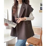 秋コーデの入り口にぴったりの一品。テーラードダブルジレベスト(セットアップ可能) | Classical Elf  | 詳細画像22 